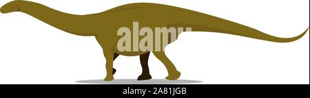 Brontosaurus, Illustration, Vektor auf weißem Hintergrund. Stock Vektor
