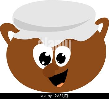 Ton Kanne, Illustration, Vektor auf weißem Hintergrund. Stock Vektor