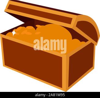 Versteckter Schatz, Illustration, Vektor auf weißem Hintergrund. Stock Vektor