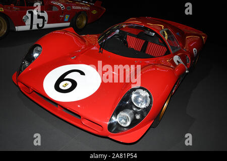 Mugello, 25. Oktober 2019: Historische Prototyp Ferrari 330 P4 1967 auf dem Display während Finali Mondiali Ferrari 2019 in Mugello Circuit. Stockfoto