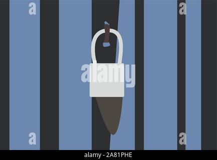 Lock pad, Illustration, Vektor auf weißem Hintergrund. Stock Vektor