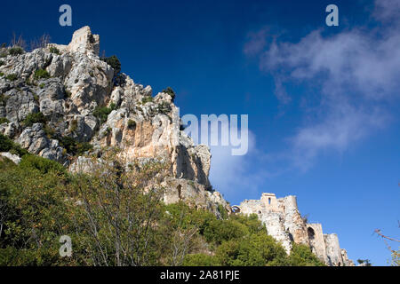 Blick auf St. Hilarion Burg, Nord-Zypern Stockfoto