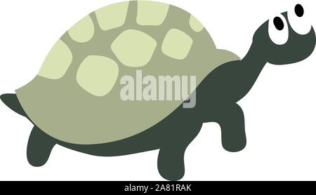 Turtle, Illustration, Vektor auf weißem Hintergrund. Stock Vektor