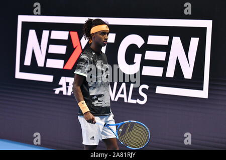 Mailand, Italien, 05. November 2019, Mikael ymer während des nächsten Gen ATP-Finale - Turnier Runde - Ugo Humbert vs Mikael Ymer - Tennis Internationals - Kreditkarten: LPS/Alessio Tarpini/Alamy leben Nachrichten Stockfoto