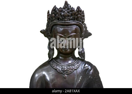 Madrid, Spanien - September 12th, 2018: Indische Buddha in der in der virasana Position. Nationales Museum für Anthropologie, Madrid Stockfoto