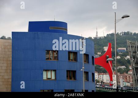 In Bilbao - Spanien - am 30/08/2017 - Guggenheim Museum in Bilbao, Spanien, Stockfoto