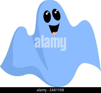 Happy ghost, Illustration, Vektor auf weißem Hintergrund. Stock Vektor
