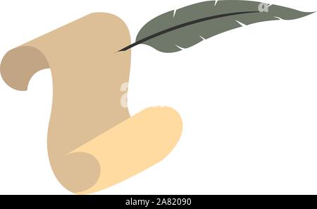 Pergamentpapier, Illustration, Vektor auf weißem Hintergrund. Stock Vektor