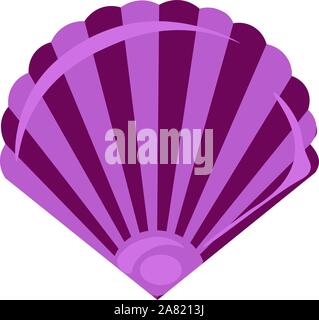 Lila Schale, Illustration, Vektor auf weißem Hintergrund. Stock Vektor