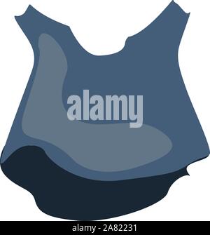 Blaues t-shirt, Illustration, Vektor auf weißem Hintergrund. Stock Vektor