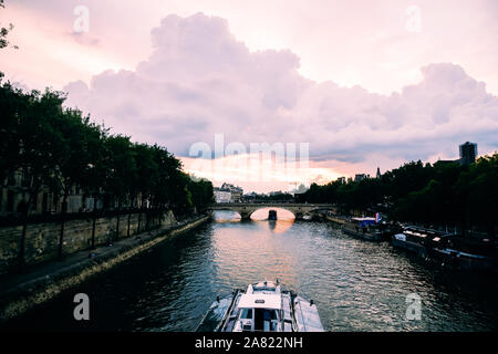 La seine von Pont Marie, Paris, Frankreich Stockfoto