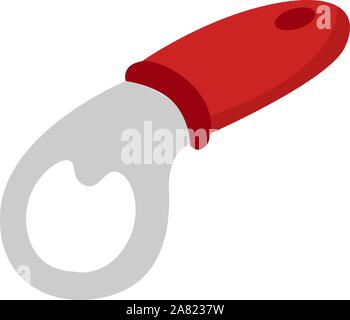 Flaschenöffner, Illustration, Vektor auf weißem Hintergrund. Stock Vektor