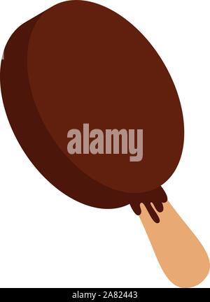 Eskimo Pie, Illustration, Vektor auf weißem Hintergrund. Stock Vektor