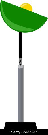 Grüne Lampe, Illustration, Vektor auf weißem Hintergrund. Stock Vektor