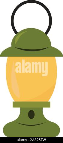 Öl lampe, Illustration, Vektor auf weißem Hintergrund. Stock Vektor