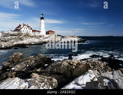 Cape Elizabeth - Portland Head Lighthouse, Maine Stockfoto