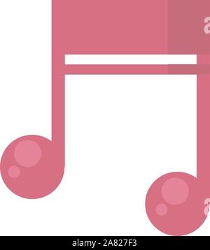 Rosa Note, Illustration, Vektor auf weißem Hintergrund. Stock Vektor