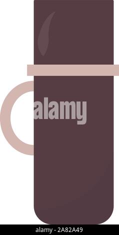 Thermoskanne, Illustration, Vektor auf weißem Hintergrund. Stock Vektor