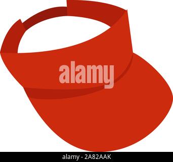 Rote Kappe, Illustration, Vektor auf weißem Hintergrund. Stock Vektor