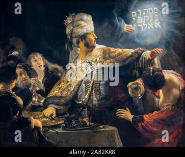 REMBRANDT VAN RIJN (1606-1669) BELSHAZZAR'S FEAST (ca 1636-1638) NATIONAL GALLERY LONDON VEREINIGTES KÖNIGREICH Stockfoto