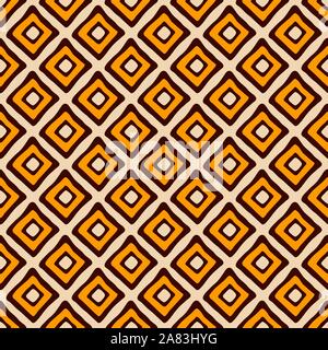 Zusammenfassung nahtlose Muster von Hand Rauten gezeichnet. Pinselstriche. Geometrische Formen. Ethnische Verzierung. Farbe vector Hintergrund. Stock Vektor