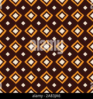 Zusammenfassung nahtlose Muster von Hand Rauten gezeichnet. Pinselstriche. Geometrische Formen. Ethnische Verzierung. Farbe vector Hintergrund. Stock Vektor