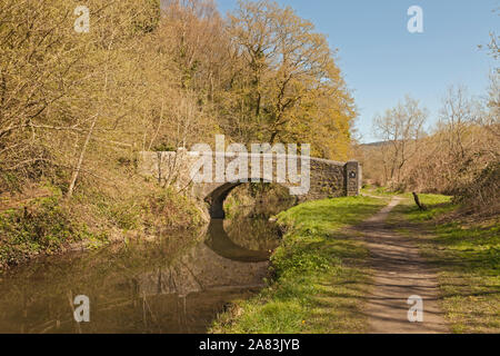 Swansea Canal Brücke zwischen Pontardawe und Godre 'r-graig, Neath Port Talbot, South Wales, Großbritannien Stockfoto
