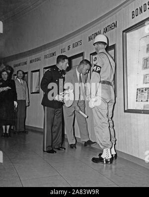 Foto von der offiziellen Vorschau der Freiheit-Zug-Ausstellung Stockfoto