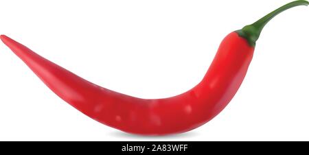 Red Hot Chili Pepper auf weißem Hintergrund Vektor Stock Vektor