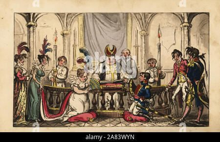 Die Ehe von Napoleon Bonaparte und Josephine de Beauharnais am Notre
