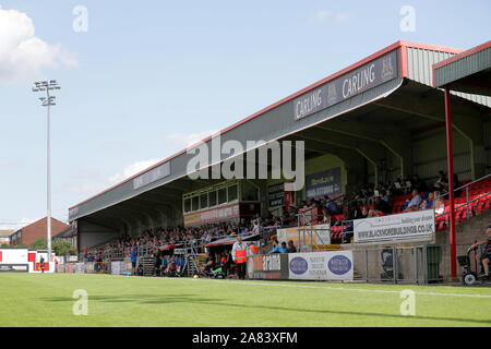 Die Haupttribüne während Dagenham u. Redbridge vs Southend United, Freundschaftsspiel Fußball an der Chigwell Bau Stadium am 20. Juli 2019 Stockfoto