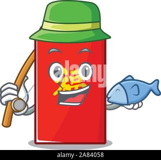 Angeln happy Cartoon in den roten Umschlag Stock Vektor