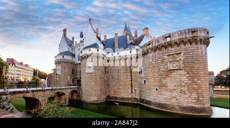 Frankreich - Nanste, Schloss der Herzöge der Bretagne oder Chateau des Ducs de Bretagne Stockfoto