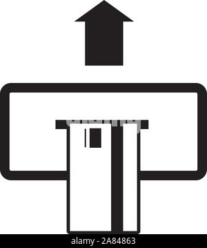 Kreditkarte einfügen auf weißem Hintergrund. flachem Design. Bank atm unterzeichnen. Shopping Symbol. Stock Vektor