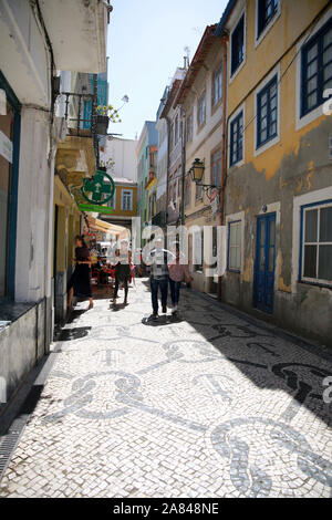 Die gepflasterten Straßen von Alveiro, Portugal Stockfoto