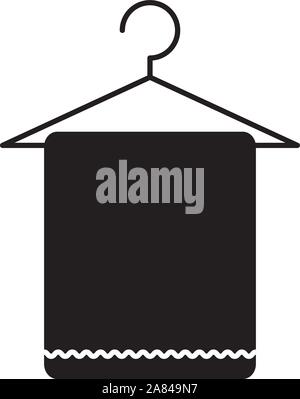 Handtuch Symbol auf weißem Hintergrund. Handtuch unterzeichnen. Flaches Design Stil. Stock Vektor