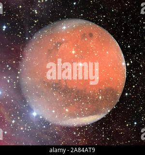 Buntes Bild stellt Mars, Nebel und Galaxien im Weltraum. Elemente dieses Bild von der NASA eingerichtet Stockfoto