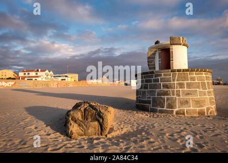 Alte Gebäude in Leça Da Palmeira Strand Stockfoto