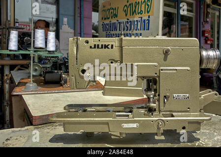 Vintage Nähmaschine. Juki LBH 761 kommerzielle Nähmaschine, Made in Japan Stockfoto