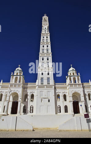 Al-Muhdhar Moschee in Tarim, Jemen Stockfoto