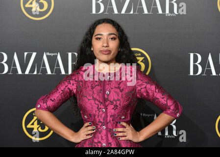 Madrid, Spanien. 05 Nov, 2019. Luna García betreut der Harper Basar Auszeichnungen bei Santoña Palace in Madrid. Credit: SOPA Images Limited/Alamy leben Nachrichten Stockfoto