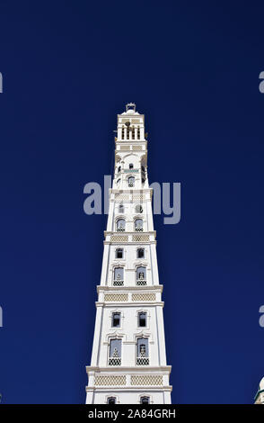 Al-Muhdhar Moschee in Tarim, Jemen Stockfoto