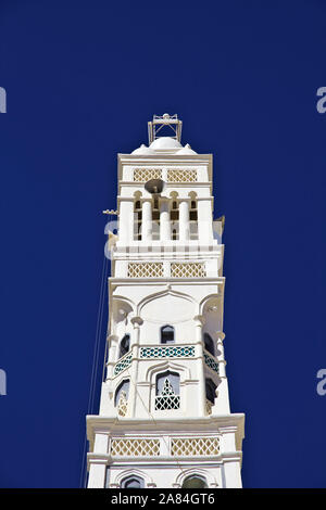 Al-Muhdhar Moschee in Tarim, Jemen Stockfoto