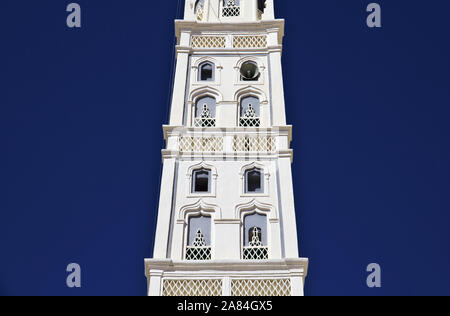 Al-Muhdhar Moschee in Tarim, Jemen Stockfoto