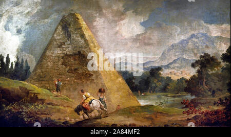 Pyramide des Cestius von Hubert Robert 1733-1808 Frankreich Französisch Stockfoto