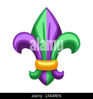 Mardi Gras fleur de lis heraldischen Symbol. Stock Vektor