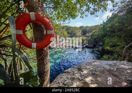 Cenote Azul in Mexiko # 11. Stockfoto