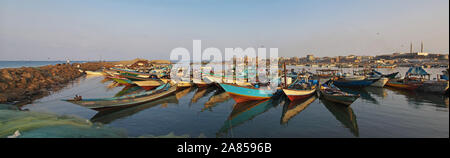 Hodeida/Jemen - 04 Jan 2013: Der Fischmarkt in Hodeida, Rotes Meer, Bab El Mande, Jemen Stockfoto