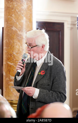 John McEwen in den Oldie literarische Mittagessen; 05/11/19. Stockfoto