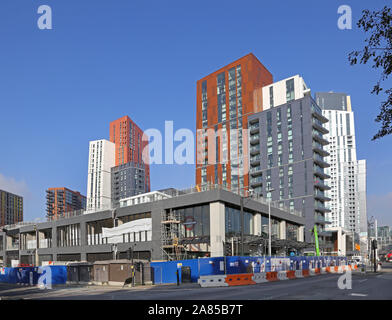 Die neuen neun elms U-Bahnstation Wandworth Straße im Bau 07.11.2019. Teil der Northern Line Extension to Battersea. London, Großbritannien Stockfoto